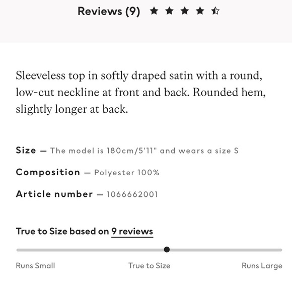 h & m • satin tank - Picture 5 of 5